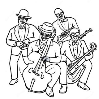 Pagina Para Colorir A Animada Banda De Jazz Da Louisiana 109676-46410