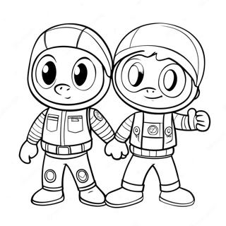 Mikey E Jj Páginas Para Colorir