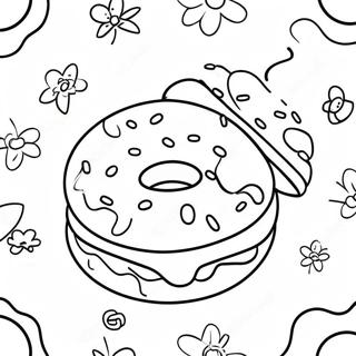 Donut Páginas Para Colorir