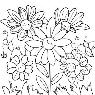 Pagina Para Colorir De Flores Bonitas No Jardim 109880 46571