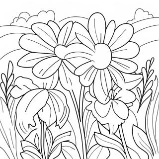 Pagina Para Colorir De Flores Bonitas No Jardim 109880 46572