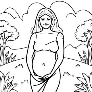 Pagina Para Colorir De Mulher Gravida Na Natureza 109982 46642