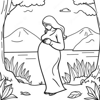 Pagina Para Colorir De Mulher Gravida Na Natureza 109982 46643