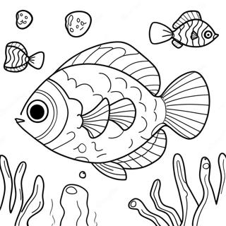 Pagina Para Colorir Da Cena Subaquatica Do Linguado 110162-46782