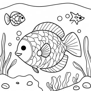 Pagina Para Colorir Da Cena Subaquatica Do Linguado 110162-46783