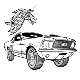 Pagina Para Colorir Do Mustang Com Listras De Corrida 110190-46810