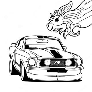 Pagina Para Colorir Do Mustang Com Listras De Corrida 110190-46811