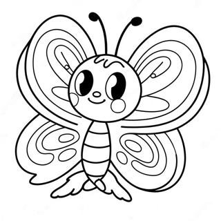 Pagina Para Colorir De Borboleta De Desenho Animado Fofa 1103 1346