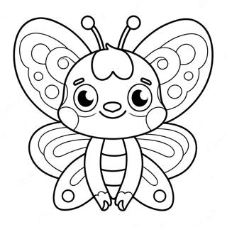 Pagina Para Colorir De Borboleta De Desenho Animado Fofa 1103-1348