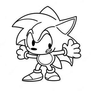 Sonic Prata Páginas Para Colorir