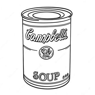 Pagina Para Colorir Da Famosa Lata De Sopa Campbell 111193 47612