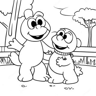 Pagina Para Colorir Do Elmo E Da Abby Brincando No Parque 111526-47862