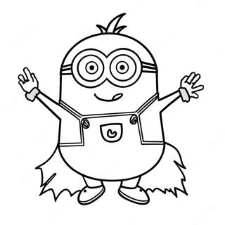 Minion De Halloween Páginas Para Colorir