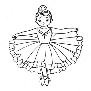 Pagina Para Colorir De Bailarina Elegante Em Um Tutu 11166-1253