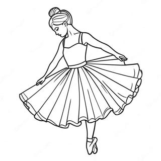 Pagina Para Colorir De Bailarina Elegante Em Um Tutu 11166-1254