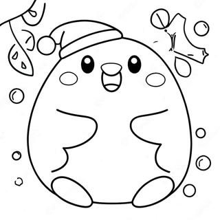 Pagina Para Colorir De Squishmallow Festivo Com Luzes De Natal 112066-48289