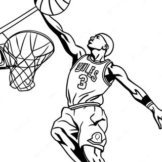 Pagina Para Colorir De Jogador Dando Enterrada Air Jordan 112091 48307