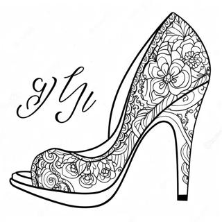 Pagina Para Colorir De Sapato De Salto Alto Elegante 112243-48421