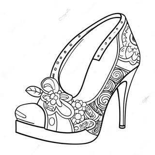 Pagina Para Colorir De Sapato De Salto Alto Funky 112245-48429