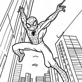 Pagina Para Colorir Homem Aranha Balancando Pela Cidade 112445 48584