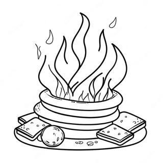 Pagina Para Colorir De Smores De Fogueira 112626-48727