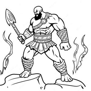 Pagina Para Colorir Do Kratos Lutando Contra Monstros 112779-48843