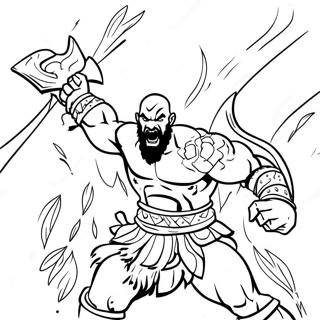 Pagina Para Colorir Do Kratos Lutando Contra Monstros 112779-48844