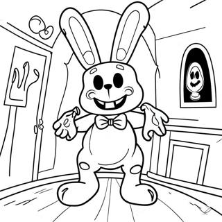 Pagina Para Colorir Do Bonnie Definhado Em Uma Casa Assombrada 112937-48973