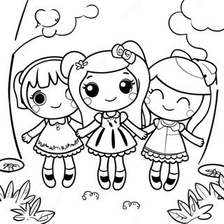 Pagina Para Colorir Amigos Lalaloopsy Em Um Jardim 112962-49111