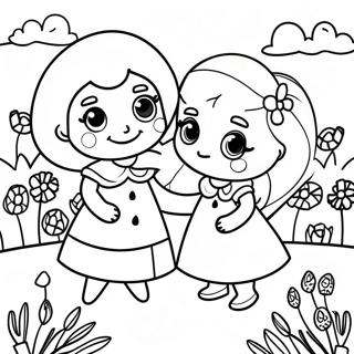 Pagina Para Colorir Poppy E Viva Em Um Jardim Magico 112986-49124