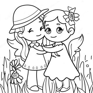 Pagina Para Colorir Poppy E Viva Com Flores Coloridas 112988-49129