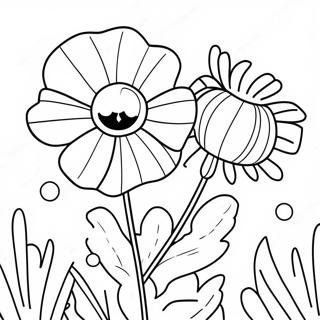Pagina Para Colorir Poppy E Viva Com Flores Coloridas 112988-49131