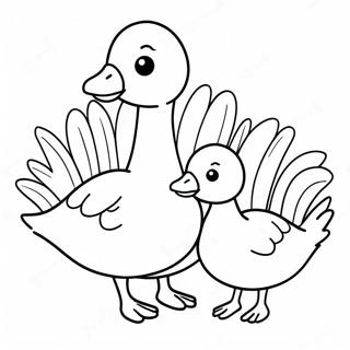 Pagina Para Colorir Familia De Gansos Fofos 113012-49143