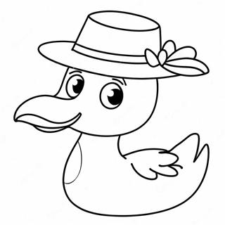 Pagina Para Colorir Ganso Engracado Com Um Chapeu 113013 49147