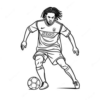 Pagina Para Colorir Do Ronaldinho Driblando Uma Bola De Futebol 113887-49823
