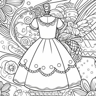 Pagina Para Colorir Do Bonito Vestido De Comunhao 113914 49846