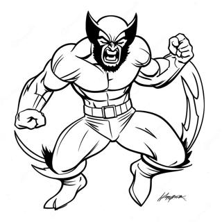 Wolverine Ataque Feroz Pagina Para Colorir 113990-49902