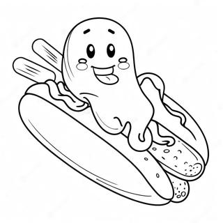 Cachorro Quente Páginas para Colorir
