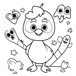 Pagina Para Colorir Dos Personagens Divertidos Do Chicka Chicka Boom Boom 114144 50028