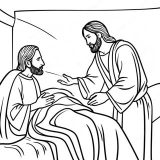 Jesus Cura Páginas para Colorir