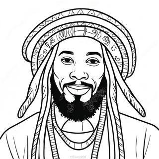 Pagina Para Colorir De Um Homem Rasta Jamaicano Com Dreadlocks 114274-50135