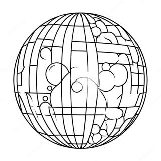 Pagina Para Colorir De Uma Bola De Disco Retro 114325 50169