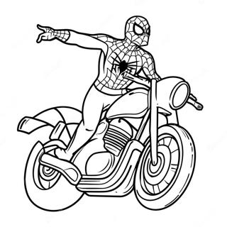 Motocicleta Do Homem-Aranha Páginas Para Colorir