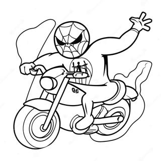Pagina Para Colorir Homem Aranha Andando Em Uma Motocicleta Rapida 114374-50201