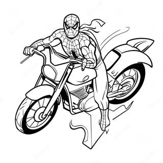 Pagina Para Colorir Homem Aranha Andando Em Uma Motocicleta Rapida 114374-50202