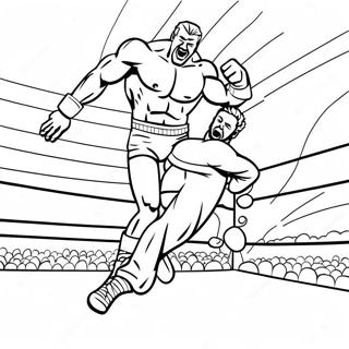 Pagina Para Colorir Do Lutador Da Wwe Pulando Em Cima Do Oponente 114450-50261