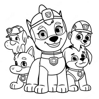 Pagina Para Colorir Do Ryder Com Seus Amigos Do Paw Patrol 114632-50403