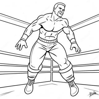 Pagina Para Colorir Do Lutador Da Wwe Pulando Sobre O Oponente 114658-50422