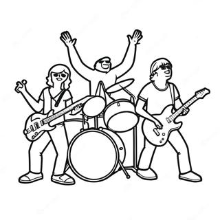 Pagina Para Colorir Da Banda De Rock No Palco 114815 50551