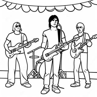 Pagina Para Colorir Da Banda De Rock No Palco 114815 50552